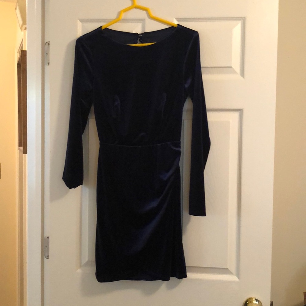 Navy blue velvet dress!